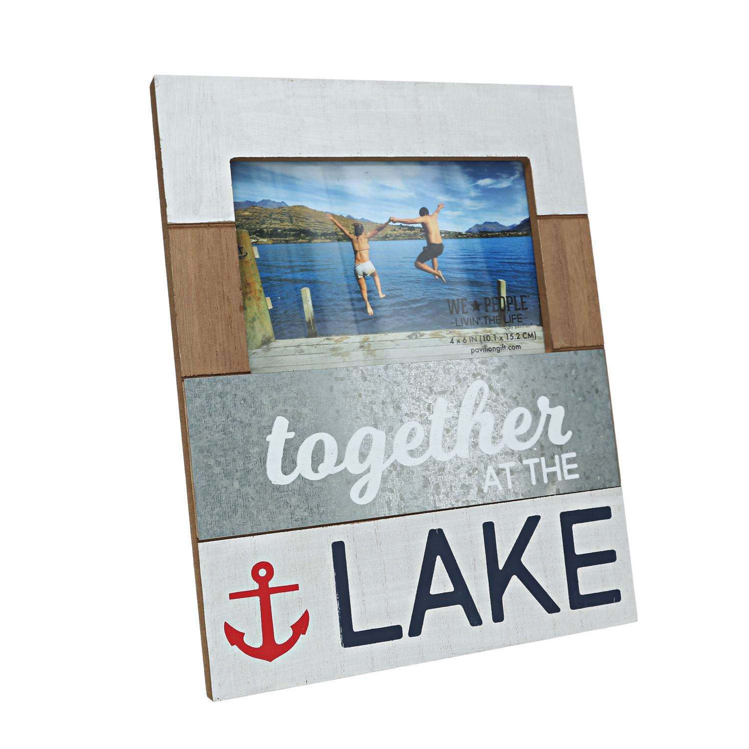  Pavilion We People Weathered Brown/White MDF Picture Frame 0.75 In. H X 7.6 In. W