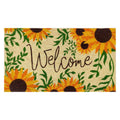  First Concept 18 In. W X 30 In. L Multicolored Welcome Sunflowers Coir Door Mat