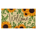 First Concept 18 In. W X 30 In. L Multicolored Welcome Sunflowers Coir Door Mat