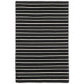  Liora Manne Sorrento 3.5 Ft. W X 5.5 Ft. L Black Pinstripe Polyester Rug