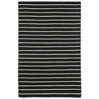  Liora Manne Sorrento 3.5 Ft. W X 5.5 Ft. L Black Pinstripe Polyester Rug