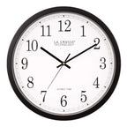  La Crosse Technology 14 In. L X 14 In. W Indoor Modern Analog Atomic Wall Clock Glass/Plastic Black
