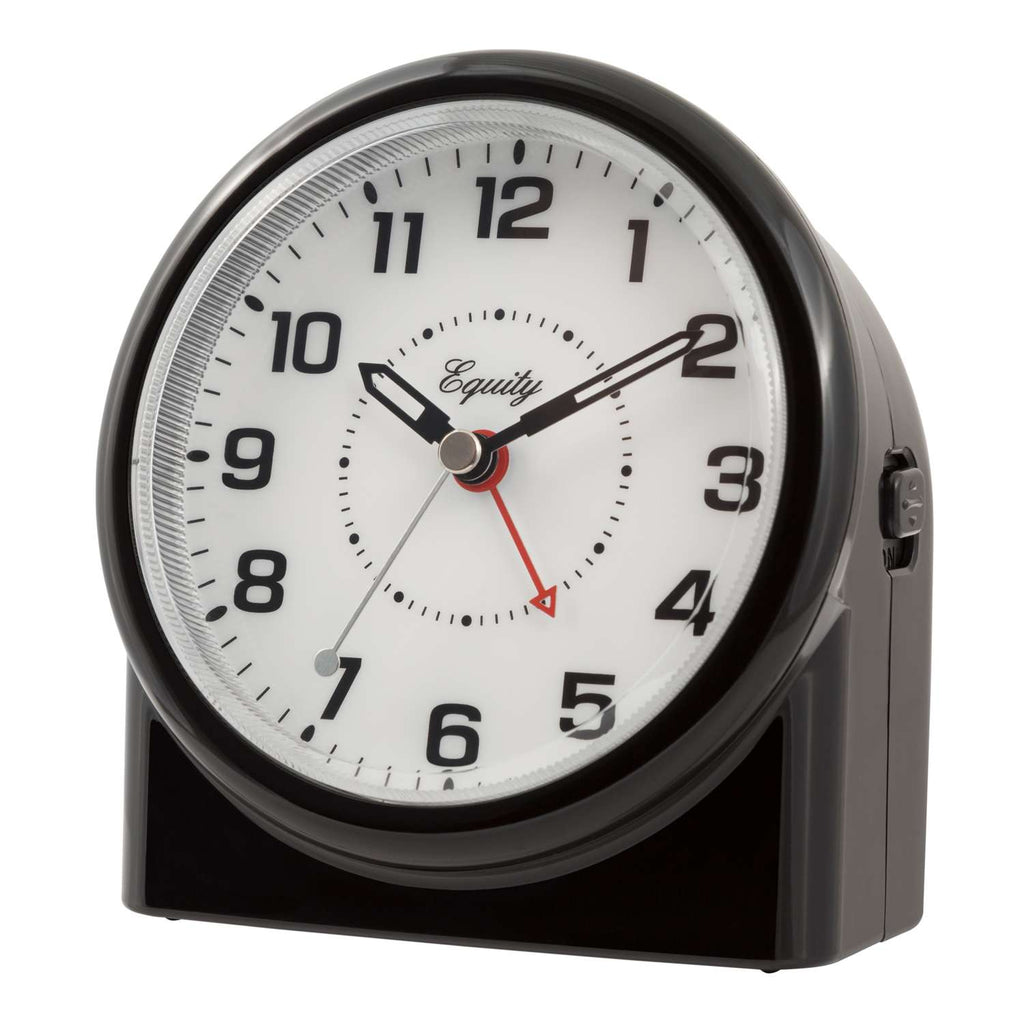  La Crosse Technology Equity 2.75 In. Black Nightvision Alarm Clock Analog Battery Operated