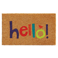  Home & More 1.42 W X 2.42 L Multi-color Colorful Hello Coir Door Mat