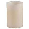  Everlasting Glow Bisque Vanilla Scent Melted Edge Pillar Flameless Flickering Candle
