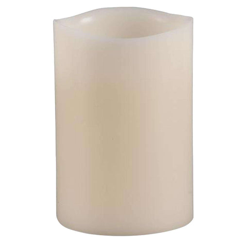  Everlasting Glow Bisque Vanilla Scent Melted Edge Pillar Flameless Flickering Candle