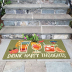  Liora Manne Frontporch 2 W X 3 L Green Happy Drinks Acrylic/Polyester Accent Rug