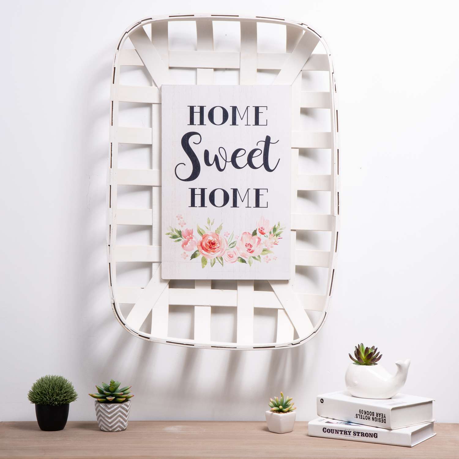  Glitzhome 17.72 In. H X 0.35 In. W X 11.81 In. L Multicolored Wood Wall Sign