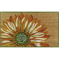  Liora Manne 1.5 W X 2.5 L Yellow Sunflower Coir Floor Mat