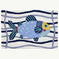  Jellybean 20 In. W X 30 In. L Multi-color Fish Ropes Accent Rug