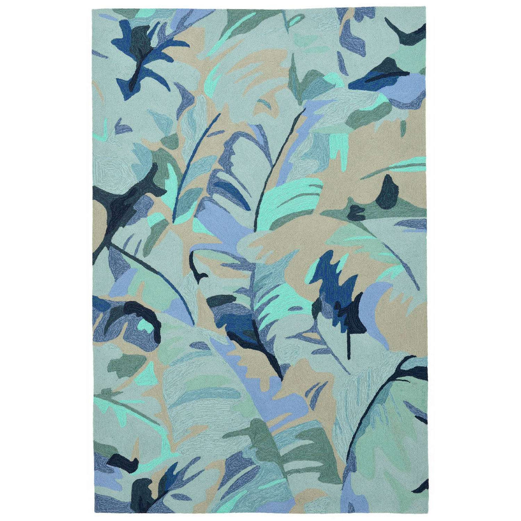  Liora Manne Capri 7.5 Ft. W X 9.5 Ft. L Blue Casual Polyester Accent Rug