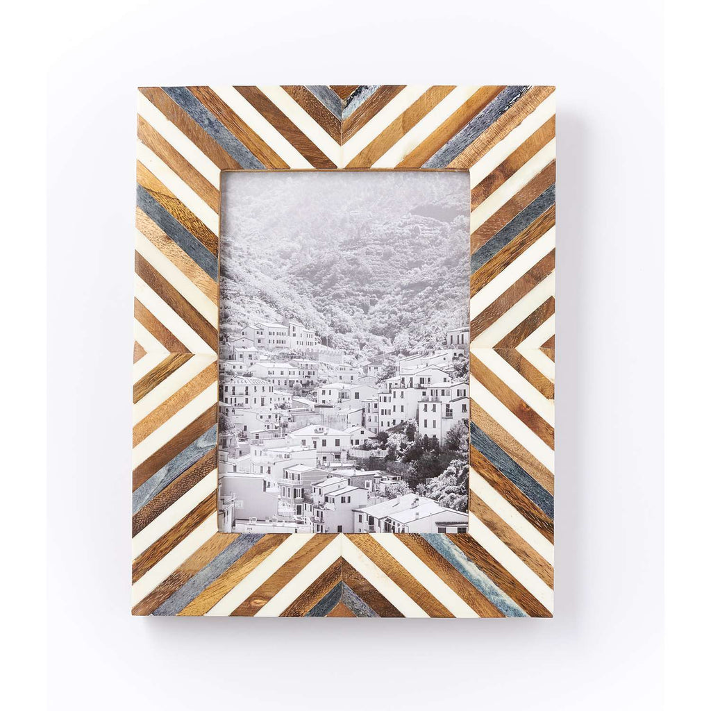  Matr Boomie Banka Mundi Brown/White Bone Picture Frame 9.5 In. H X 7.5 In. W
