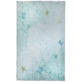  Homefires 36 In. W X 60 In. L Sea Foam Coral Sea Aqua Accent Rug