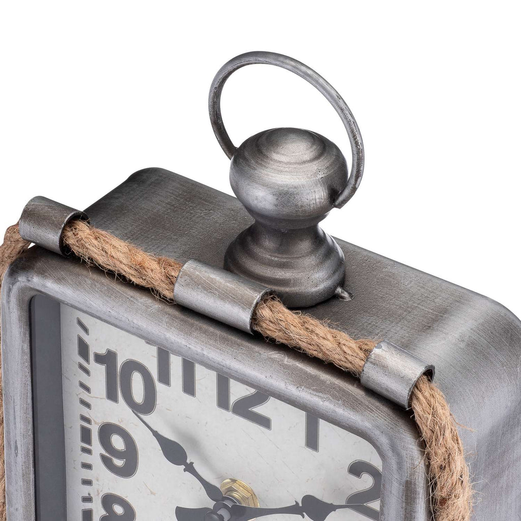  Westclox Silver Table Clock Analog Battery Operated