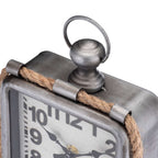  Westclox Silver Table Clock Analog Battery Operated