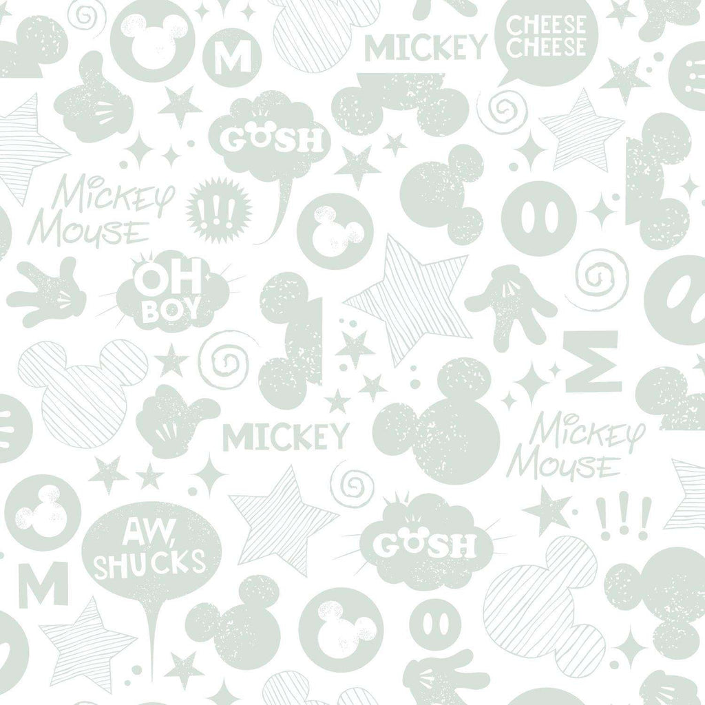 RoomMates 20.5 In. W X 16.5 Ft. L Mickey Mouse Icons Vinyl Peel And Stick Wallpaper