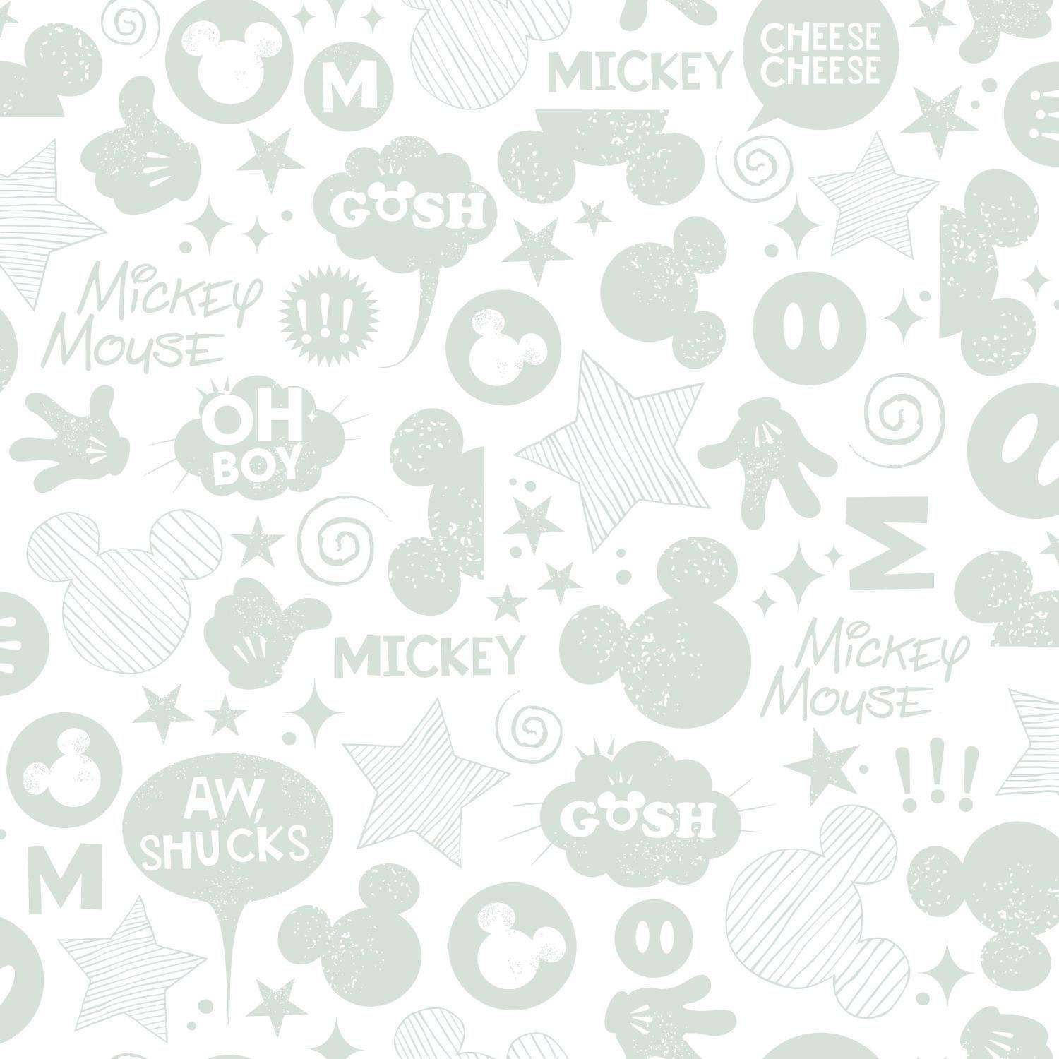  RoomMates 20.5 In. W X 16.5 Ft. L Mickey Mouse Icons Vinyl Peel And Stick Wallpaper