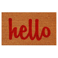  Home & More 1.42 W X 2.42 L Multi-color Hello Script Coir Door Mat