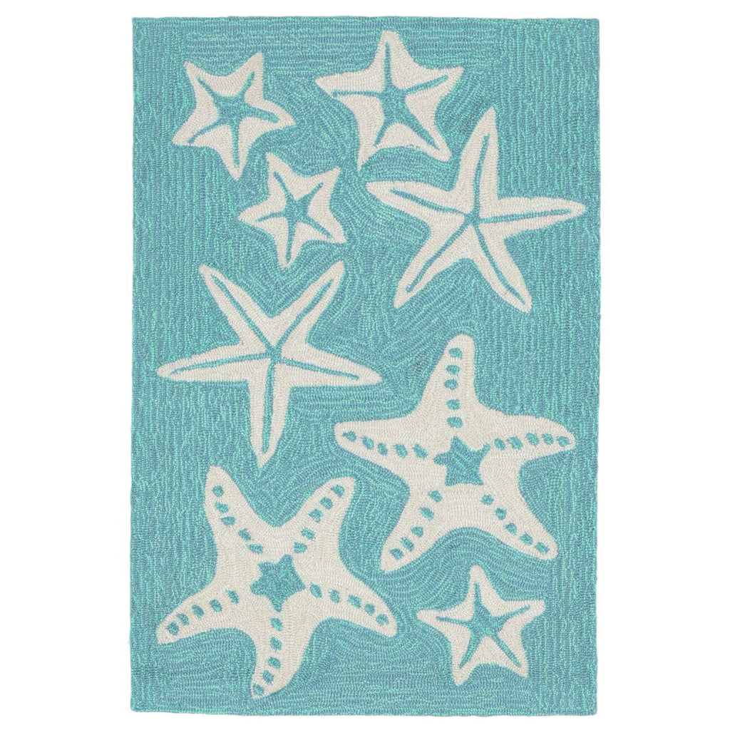  Liora Manne Capri 2 Ft. W X 3 Ft. L Blue Casual Polyester Rug