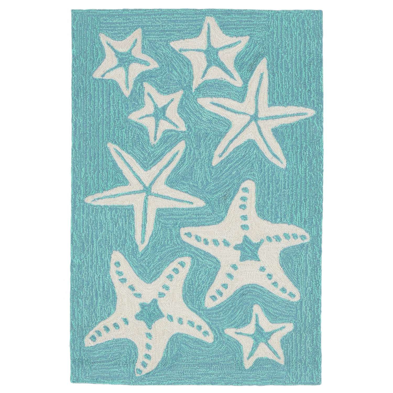  Liora Manne Capri 2 Ft. W X 3 Ft. L Blue Casual Polyester Rug