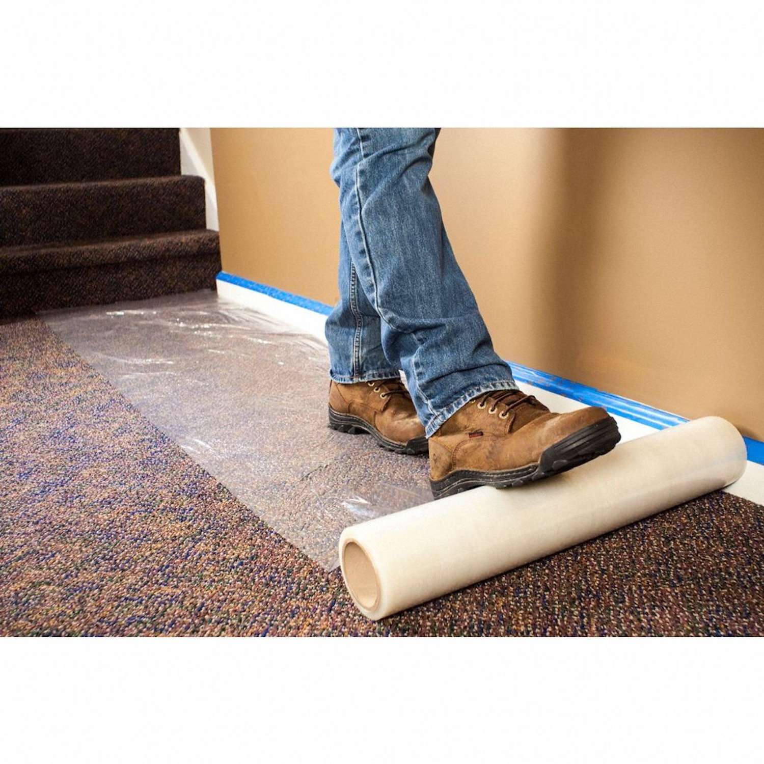  Surface Shields Carpet Protection 2.5 Mil X 24 Ft. W X 50 Ft. L Polyethylene Clear