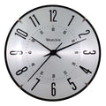  Westclox 9.4 In. L X 9.4 In. W Indoor Modern Analog Wall Clock Metal Black/Silver