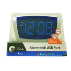  La Crosse Technology Equity 2 In. Silver USB Alarm Clock LED Battery Operated
