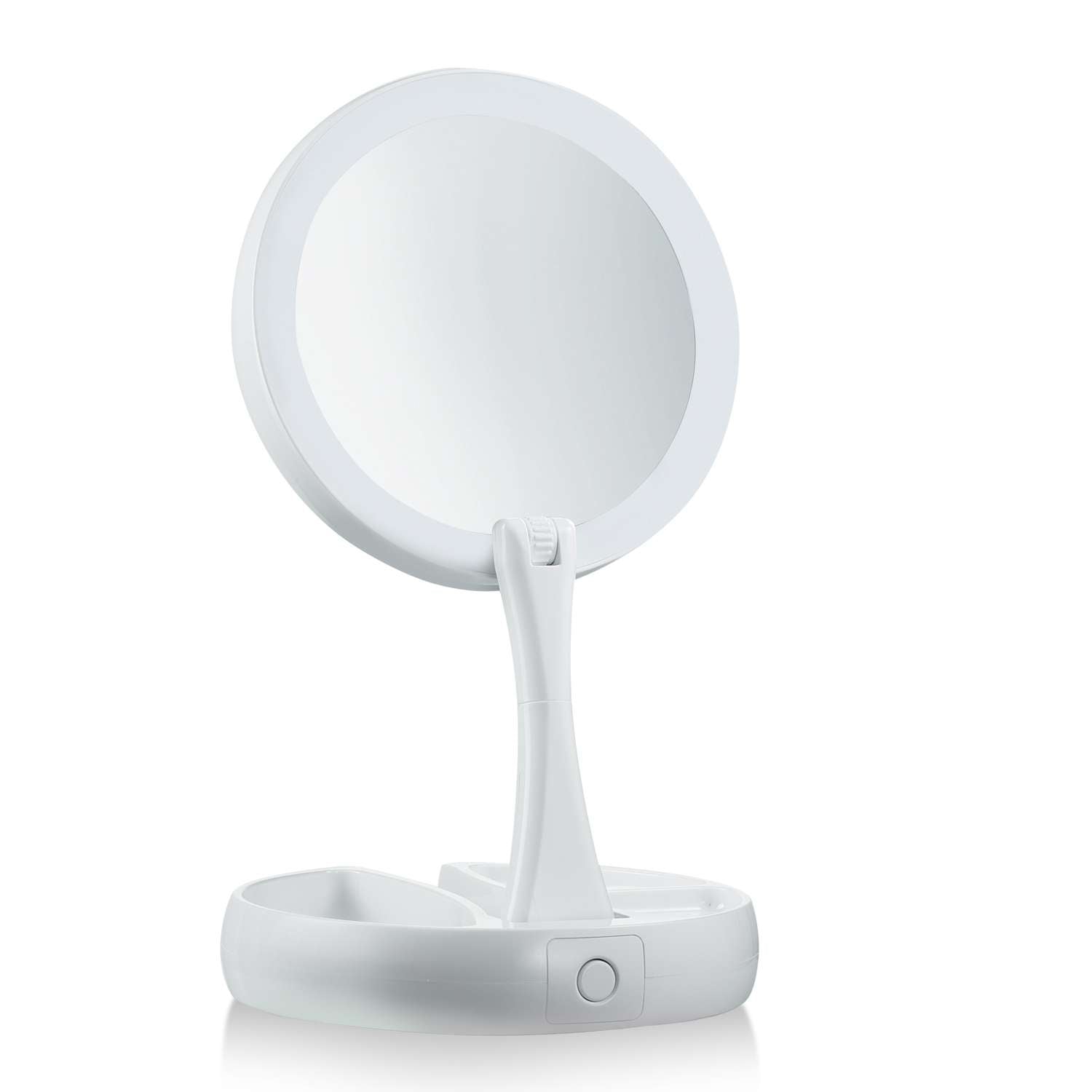  My Foldaway As Seen On TV 13 In. H X 6-1/4 In. W White Plastic Folding LED Mirror