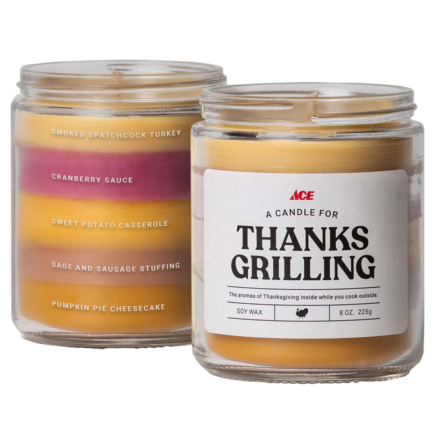  Ace Thanksgrilling 5-Course Scent Candle Jar 8 Oz
