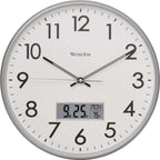  Westclox 14 In. L X 14 In. W Indoor Classic Analog Wall Clock Glass/Plastic Silver/White