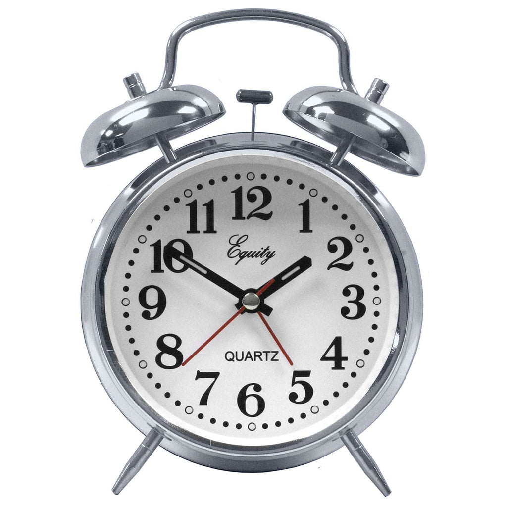  La Crosse Technology Equity 2.25 In. Silver Alarm Clock Analog Battery Operated