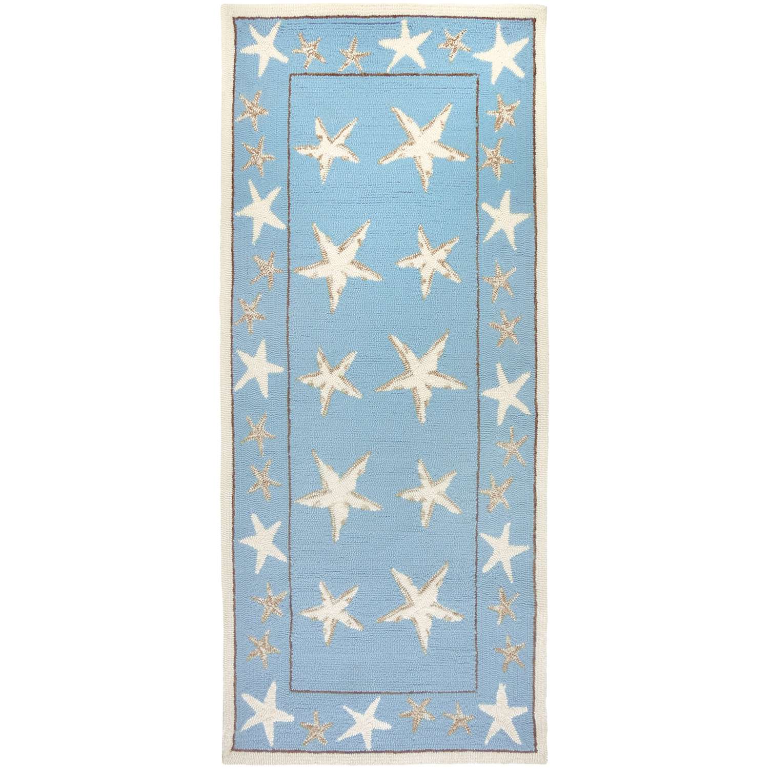  Homefires 2.1 Ft. W X 5 Ft. L Multicolored Starfish Scatter Accent Rug
