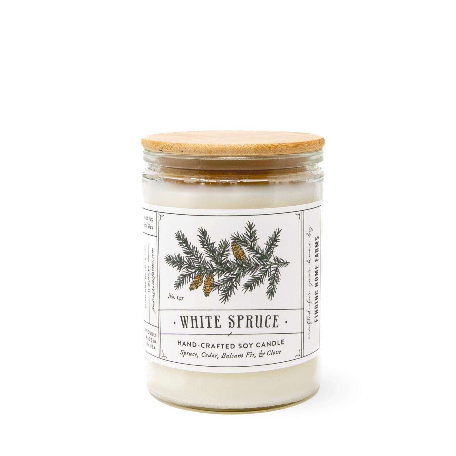 Finding Home Farms White White Spruce Scent Candle 11 Oz