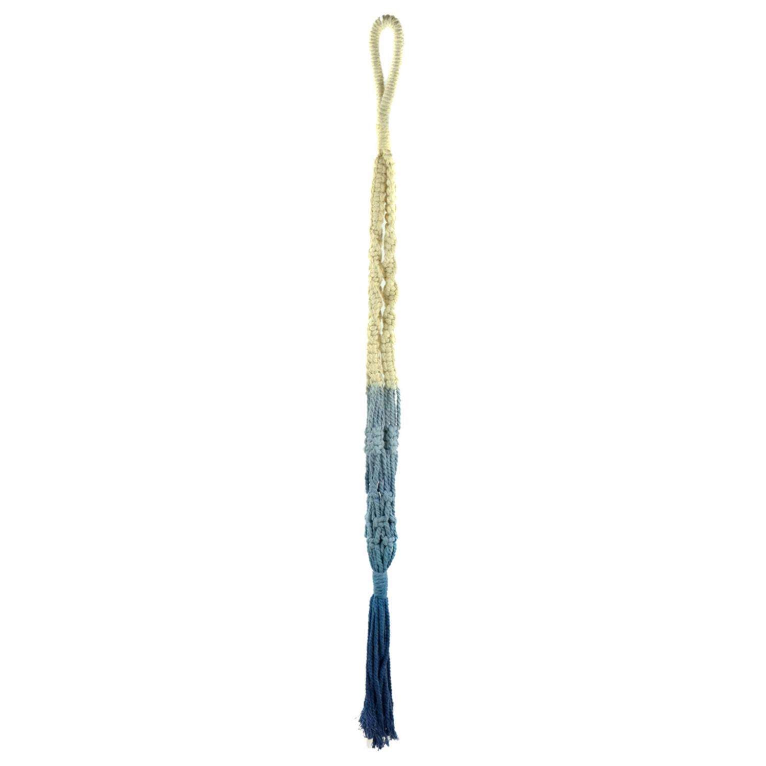  Touch Of Nature 39 In. H X 3 In. W X 3 In. L Blue Cotton Pot Hanger