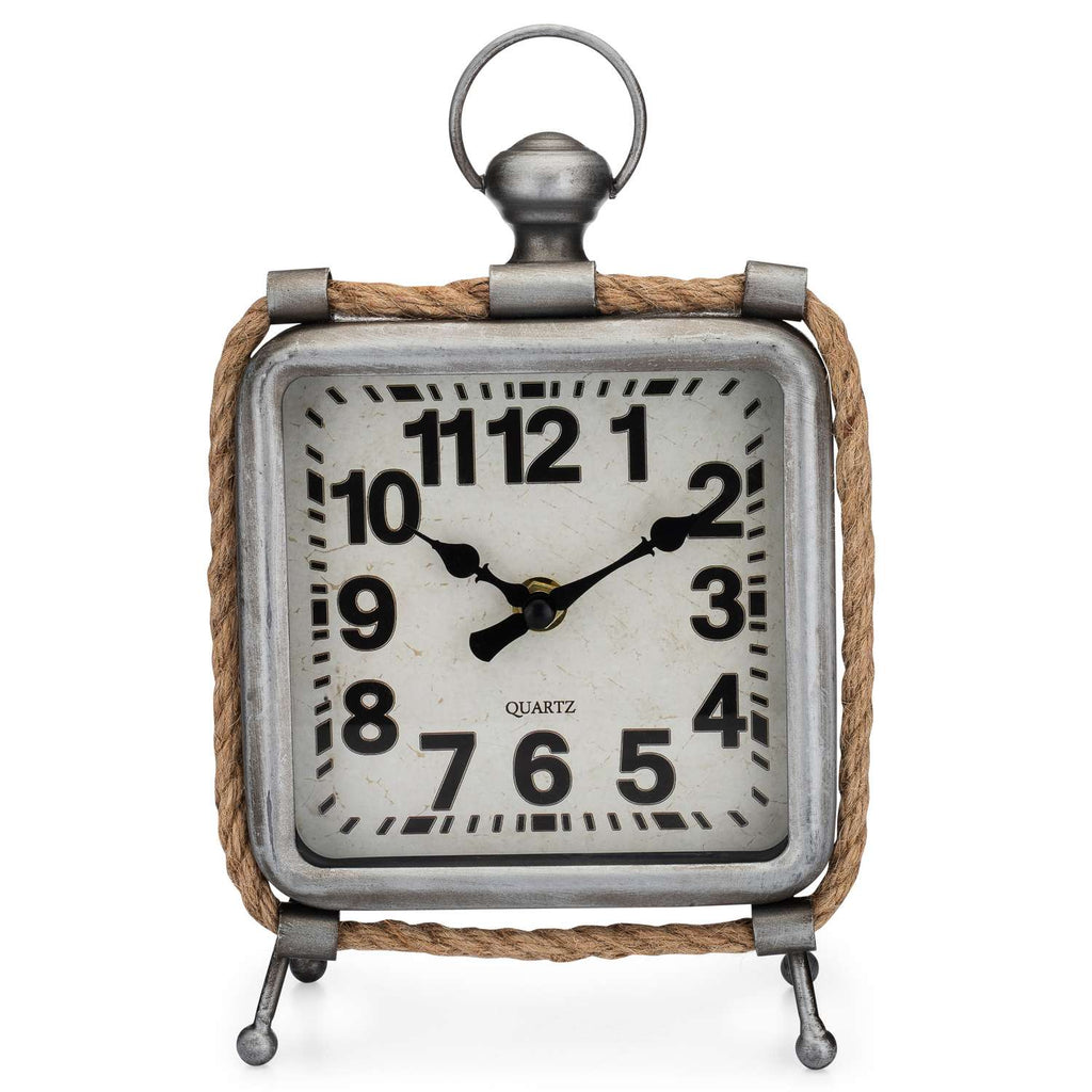  Westclox Silver Table Clock Analog Battery Operated