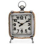  Westclox Silver Table Clock Analog Battery Operated