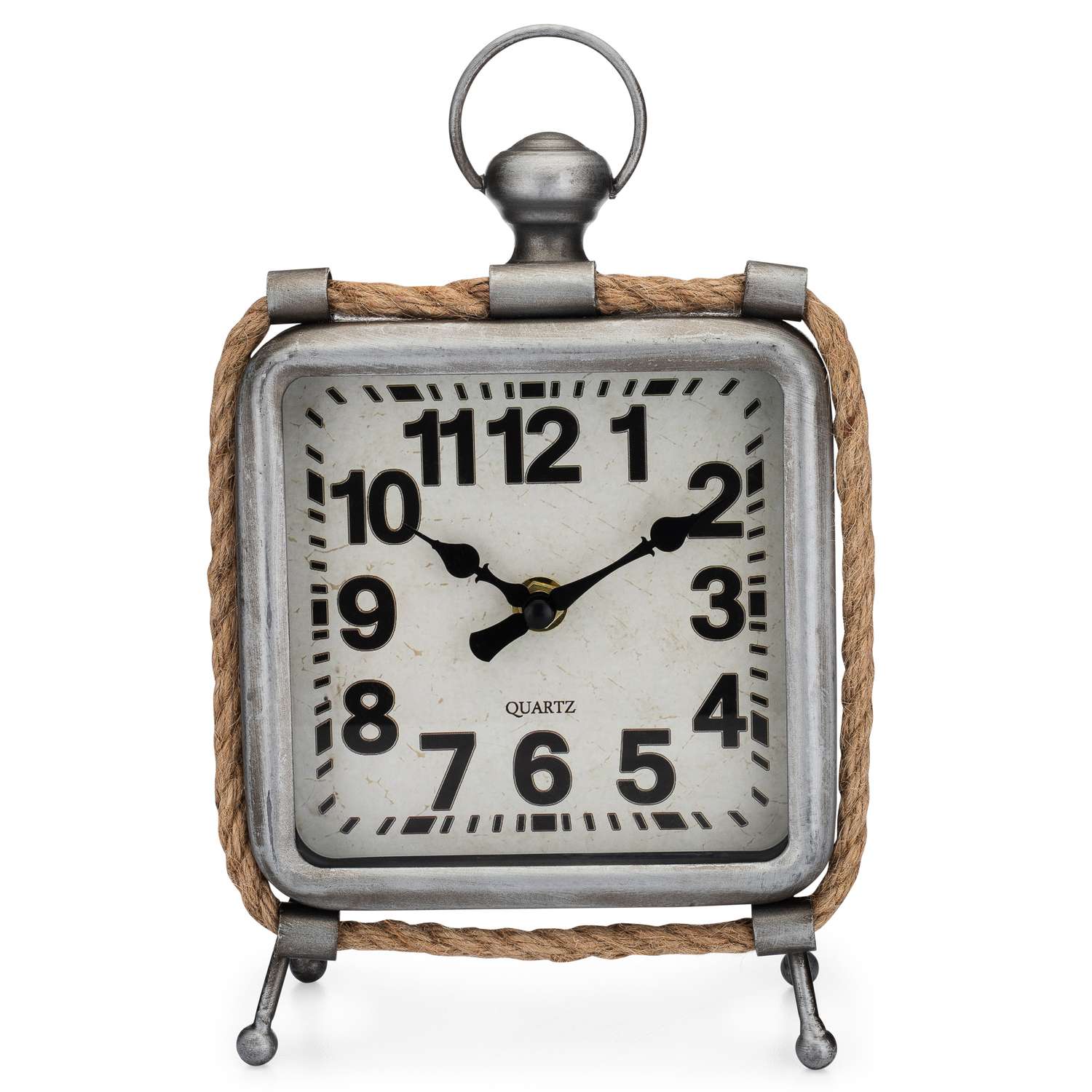  Westclox Silver Table Clock Analog Battery Operated