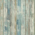  RoomMates 20.5 In. W X 16.5 Ft. L Distressed Wood Blue Vinyl Peel And Stick Wallpaper