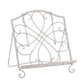  Tripar 13.25 In. H X 9.75 In. W X 12.65 In. L Distressed White Metal Cookbook Stand