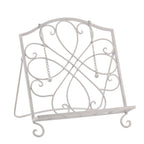  Tripar 13.25 In. H X 9.75 In. W X 12.65 In. L Distressed White Metal Cookbook Stand