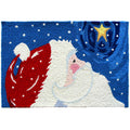 Jellybean 20 In. W X 30 In. L Multicolored Star Gazing Santa Polyester Accent Rug