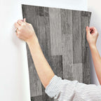  RoomMates 20.5 In. W X 16.5 Ft. L Weathered Wood Plank Black Vinyl Peel And Stick Wallpaper