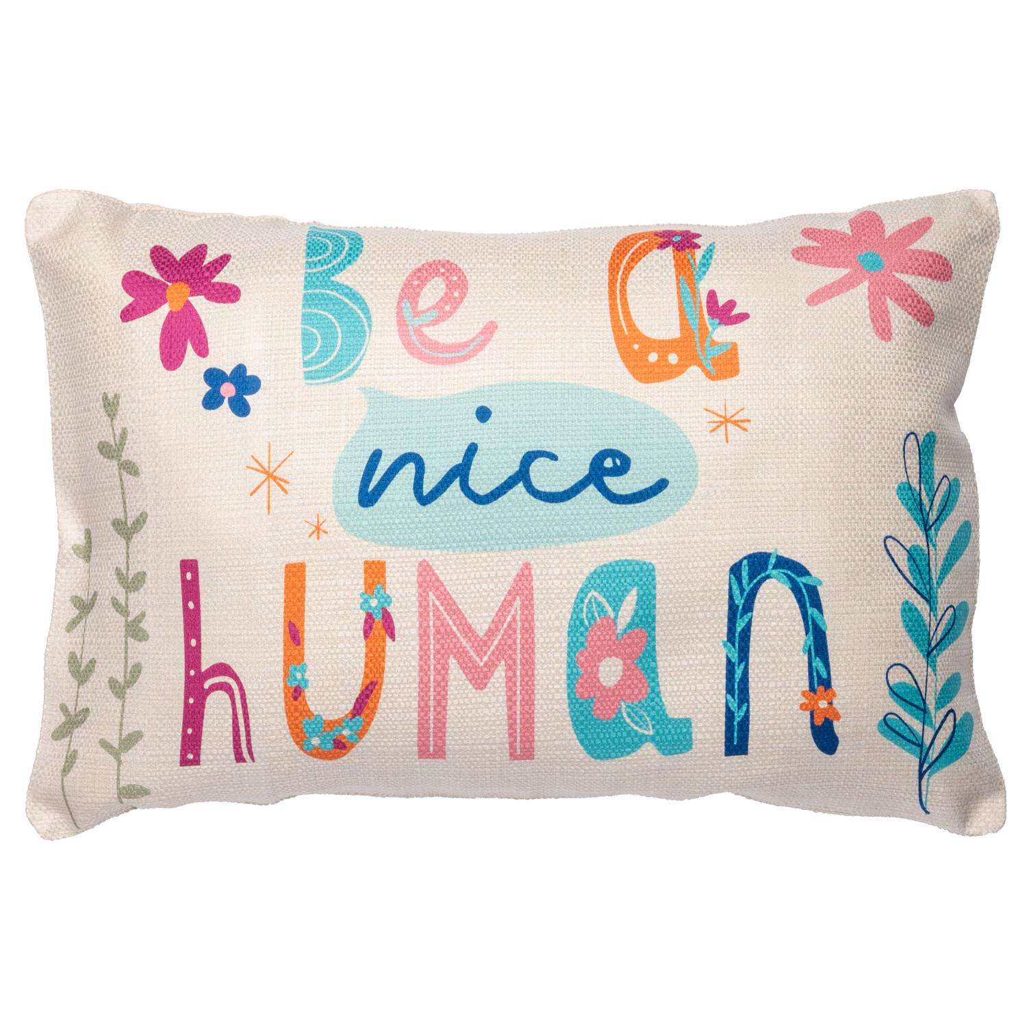  Karma Gifts 12 In. H X 4 In. W X 18 In. L Multicolored Polyester Lumbar Pillow