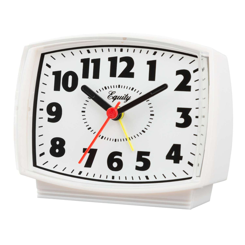  La Crosse Technology Equity 2 In. White Alarm Clock Analog Plug-In