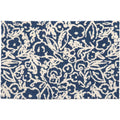  Simples Spaces 21 In. W X 33 In. L Blue Fab Floral Microfiber Polyester Accent Rug