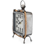  Westclox Silver Table Clock Analog Battery Operated