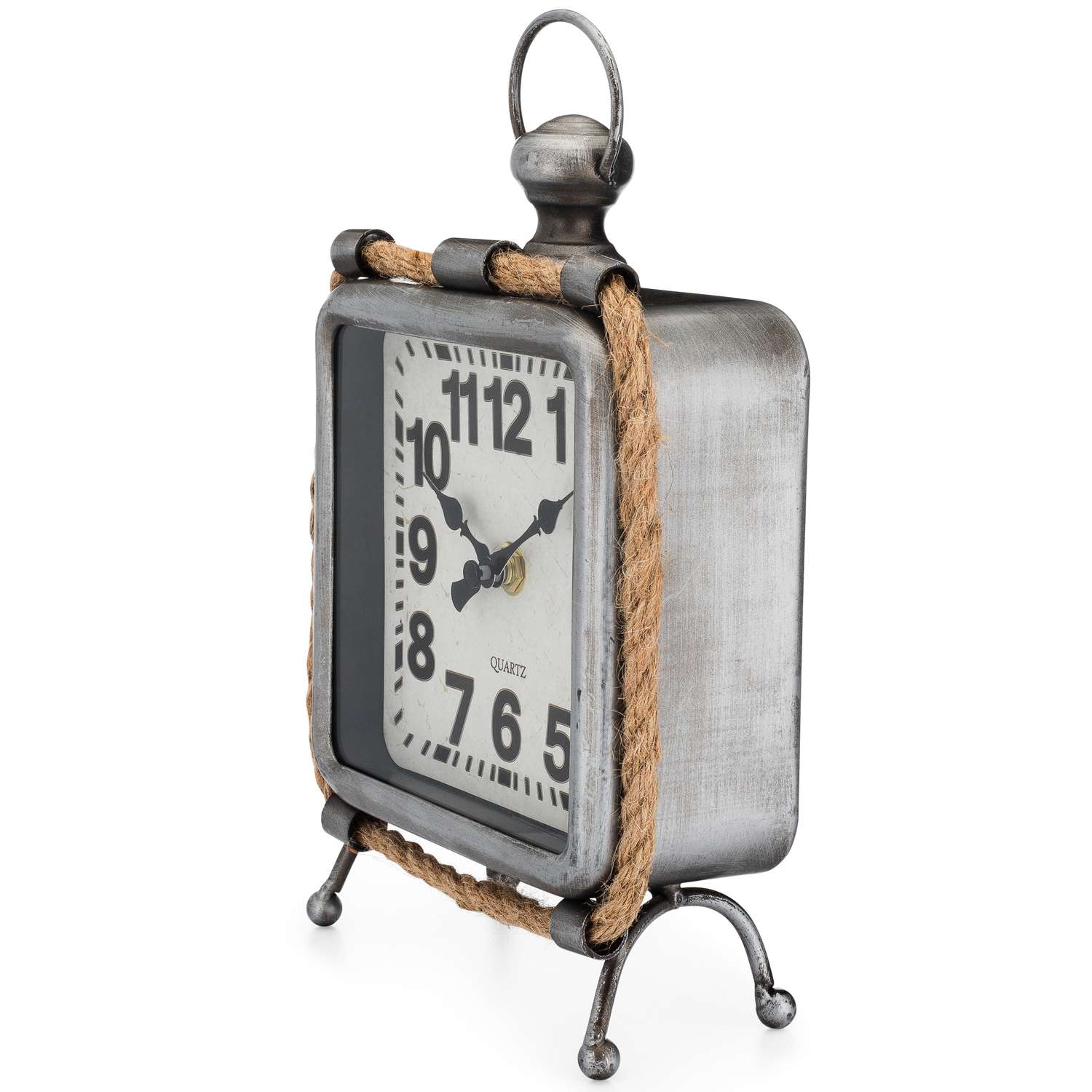  Westclox Silver Table Clock Analog Battery Operated