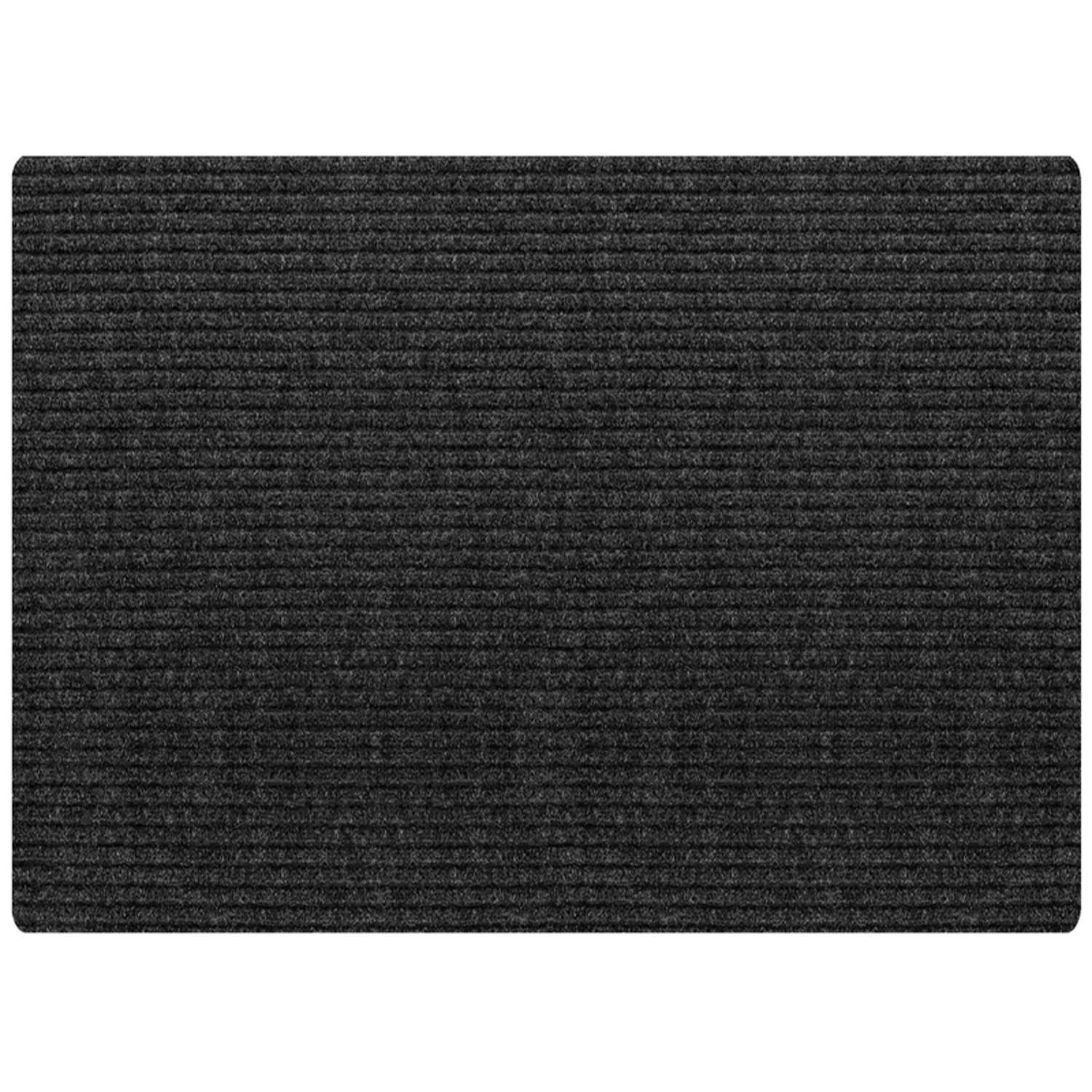  Multy Home 4 Ft. W X 6 Ft. L Charcoal Cocord Polyester Floor Mat