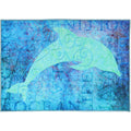 Olivia's Home 22 In. W X 32 In. L Multicolored Ocean Life Dolphin Polyester Accent Rug