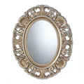  Accent Plus 21 In. H X 17.1 In. W Antique Gold Wood Ornate Oval Wall Mirror